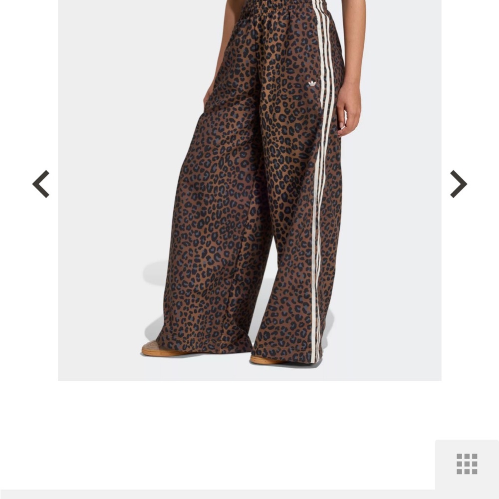 SOLD OUT adidas Leopard-Print Wide-Leg Track Pants XS